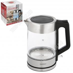 Чайник стекло.1,7л 2200Вт, стальной (12) 