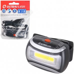 Фонарь налобн 1СОВ светодиод 3Вт,дневн.6600К,3режима (50) 