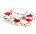 Блюдо Маки для шашлыка 28х21см с соусницей 60мл