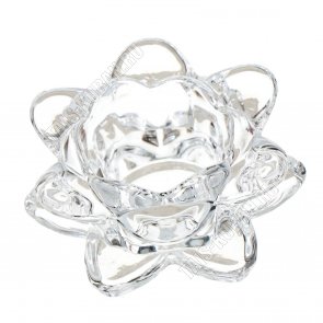 Подсвечник (стекло) на 1свечу  h4см d8см 