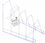 Подставка настольн д/крышек,досок раздел 4-х секц, 26х15 h19см, хром