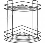 .BLACK черный Полка настен 2-х ярус,углов. (21х21 h30,5см) (4)
