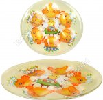 Тарелка стекло для 6яиц d18см 