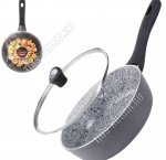 Gray Granite Сковорода d24 h5см с крышкой (6)