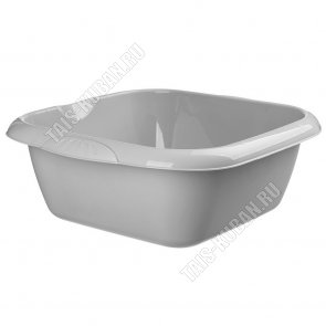 Таз квадрат 6л серый (30х30 h12,5см) (30)