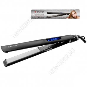 Выпрямитель д/волос керам. 50Вт,пласт.(25х120мм) черный (30) 