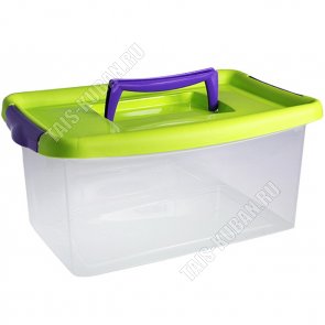 Контейнер прозр, крышка на 2защ. 4,0л (27х19 h13см) (18) 