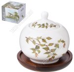 Сахарница Берёзки 380мл на деревянной подставке