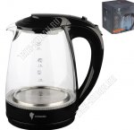 Чайник стекло.1,7л 2200Вт, черный (12)