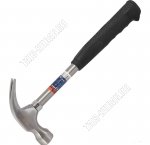 Молоток с гвоздодер 560гр,металл+прорезин.рукоят.(6)