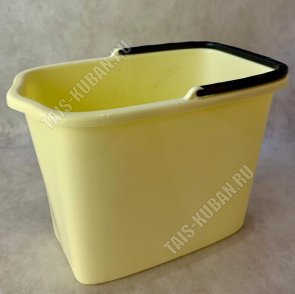 Ведро прям. 15л с носик,желтый (40х25 h28см) (20) 