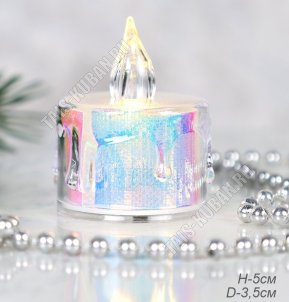 Свеча светодиод (пластик) 