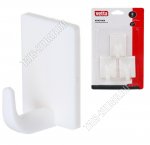 Vetta Крючок самоклей, пластик, н-р 3шт бел (2,9х4,7см) (1)