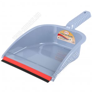 Совок мягкая кромка 23х20см,горизонтал.ручка L12см ,серо-голубой (36)