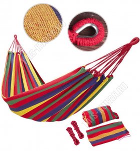 Гамак 195х145см полотно,поликоттон, без планок, до 150кг (50) 