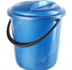 Ведро 7л кругл, с крыш, индиго (d23 h25см) мерн.делен (10) 