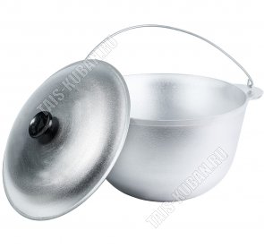 Казан походный 8,0л d28 h19см с металлической крышкой и дужкой (10)