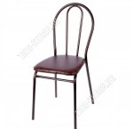 Стул с жесткой овальной спинкой, квадрат (40х40 h87см) шоколад/медный (8)