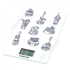 Весы кухонные эл. (стекло) до 7кг 