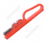 Ножеточка L15см дисков+брусок,пластик,оранжевый,блистер 