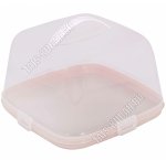 Тортовница с кр.на защ.(26х26 h17,5см) св.беж/кр.прозр (3) 