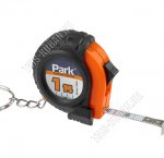 Рулетка-брелок с фикс,прорезин.корп. L1м*6мм, оранж/черн (12)