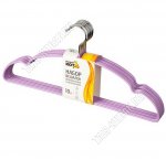 Вешалка (металл) сиренев Н-р 10шт L40см, прорезинен.покрытие (10)