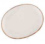 Бежевый крап Блюдо овал 25см