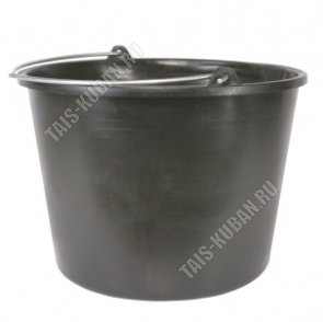 Ведро строительное круглое 15л черн, Альтернатива (10) 