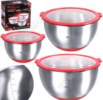 Миска (нержавеющая сталь) набор 3шт (1,5/2,9/5,0л d16/20/24см) (6)
