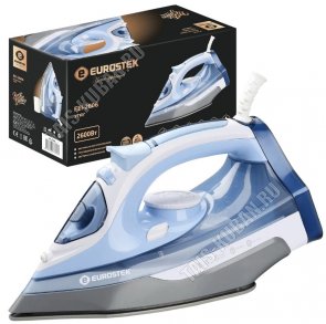 Утюг керамическая подошва 2600Вт г/мин,для воды 350мл, серо-голубой (10) 