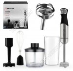 Блендерный н-р 1000Вт 5ск,измельчитель 0,5л,стакан 0,7л,черный/серебр (6)