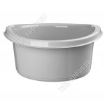 Таз серый, кругл 8,0л (d34 h17см) (10)