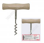 Штопор винтов L10см,нерж,дерев.руч,уп.пакет (30)