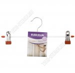 Вешалка (металл) оранж L30см, прорезин.клипсы (20) Attribute