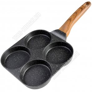 Nordic Stone Сковорода-оладница квадратная 18,5х18,5см на 4 ячейки (12) 