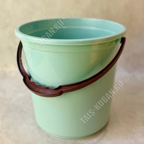 Ведро хоз-ное с мерн.шкала 15л (d30,5 h29см) фисташковое (5)
