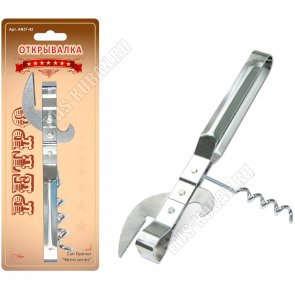 Ретро Открывалка L15см+штопор винтов, нерж (12)