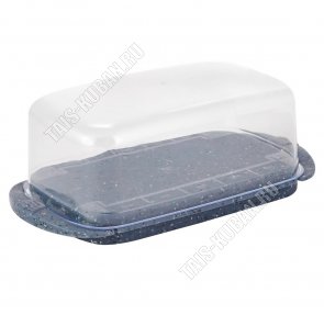 Масленка графит/прозрачная крышка (18х9,5см h6,5см) 