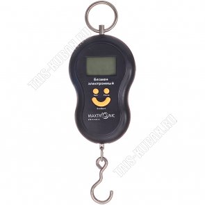 Весы безмен электронные  50 кг,деление 10 грамм, питание батарейки 2*АА, цвет черный (100) 