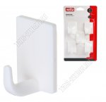 Vetta Крючок самоклей, пластик, н-р 5шт бел (2,3х3,7см) (20)