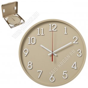 Часы (пластик) круглые d28см 