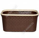 Корзина универ,прям.32л кор,беж.кант (50х25 h33см) (5)