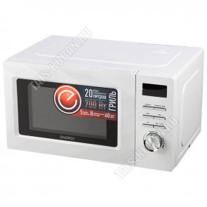СВЧ 700Вт 20л, механическое управление, 5 режимов мощности,цвет белый (1) 