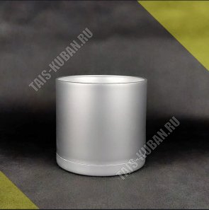 Кашпо цилиндр, серебро глянец 24,5л d35 h32см (2) XXL 