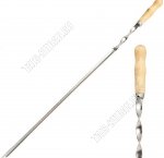 Шампур уголок, дерево ручка 450х12х1,5мм (25)