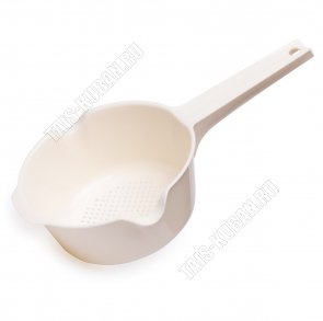 Дуршлаг 1,1л (d19,5 h8см) с руч, носиком, слон.кость (20) 