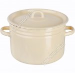 Ваниль Кастрюля (цилиндр) 8,5л,металлическая крышка,черный обод (4)