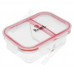 Контейнер д/продуктов,прямоугольный 2-х секционный 0,64л 17х13 h6см (12)