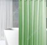 Шторы полиэтилен (180х180см) зеленый,+кольца,уп.пакет